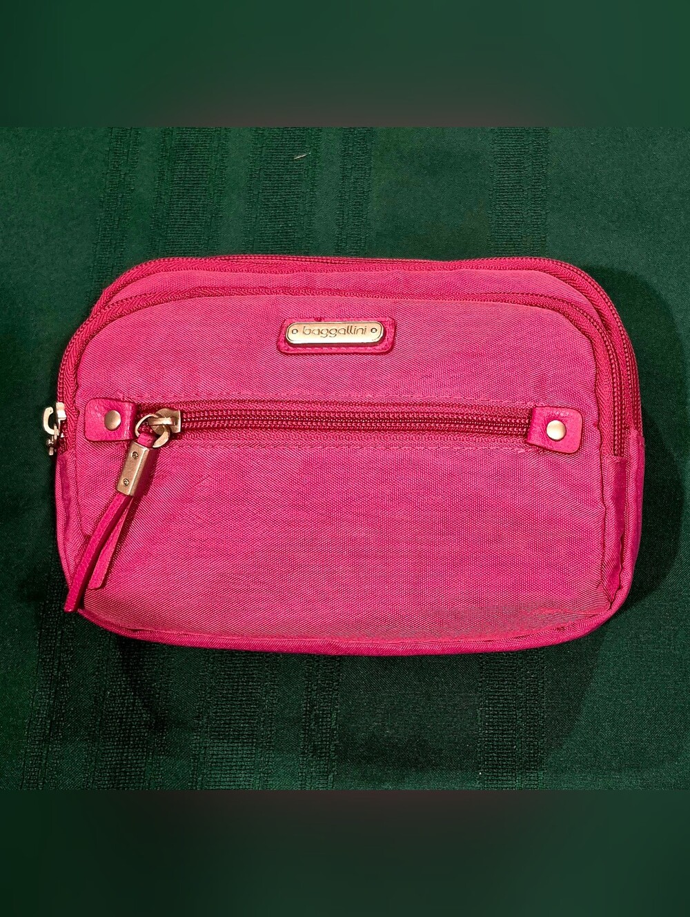 Baggallini Pink crossbody/shoulder bag (8"L x 5.5"H x 1.5"D)